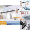 Modern Aluminum Alloy Wallmounted Folding Clothes Drying Rack With Extendable Rod For Indoor And Balcony Use