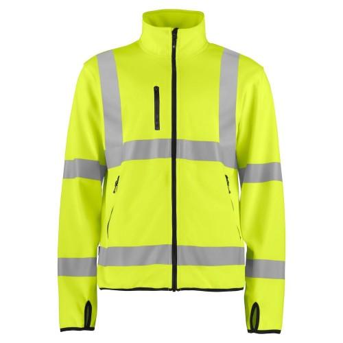 Jaqueta masculina leve de alta visibilidade Projob Soft Shell L cor de laranja/preto