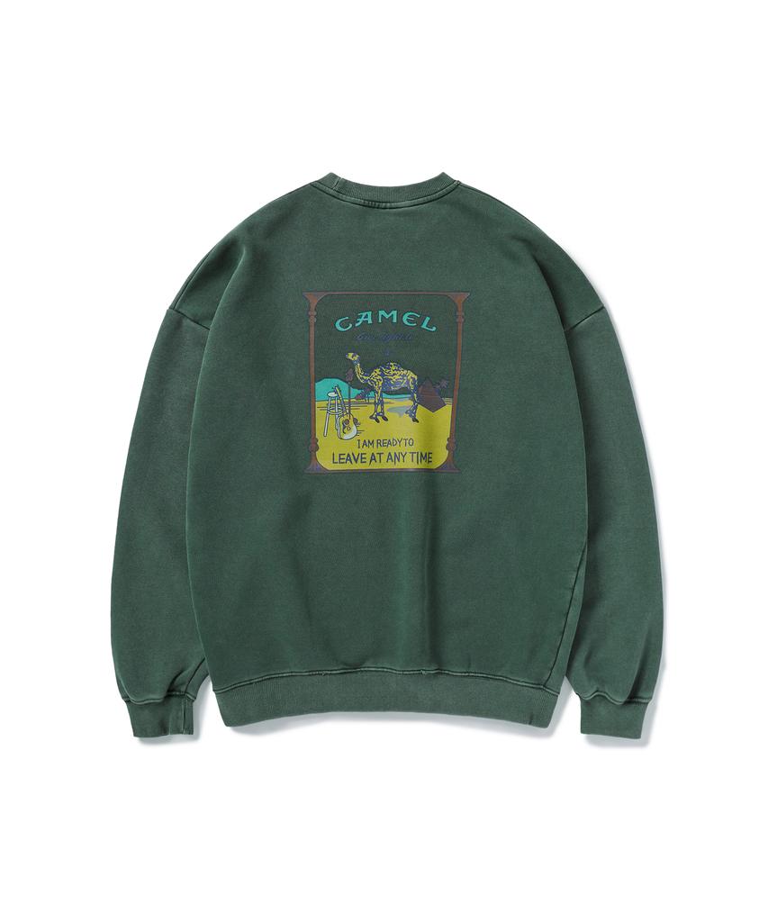 Peullukeu Camel Pigment Sweatshirt Blue Green Fmt756