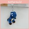 Dinosaur Plush Toy Keychain With Silver And Gold Chain For Kids And Collectors