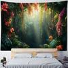 Heim-Hintergrunddekor Böhmischer Stil Wandteppich Tropische Pflanzen Kunst Wandbehang Psychedelisch