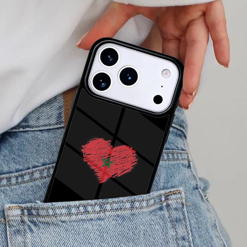 Flag of Morocco Phone Case for iPhone 16e 15 14 13 12 17 Pro Max Plus Air 17pro Cover Coque