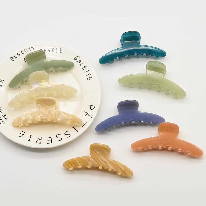 Elegant Multi-Color Acetate Hair Clip - Jelly Shark Grip for Women