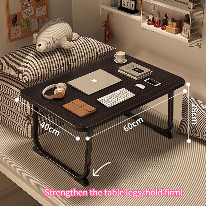 Foldable Bedside Small Table – Bay Window Study Desk, Dormitory Laptop Table, Lazy Person’s Desk for Home & Dorm Use