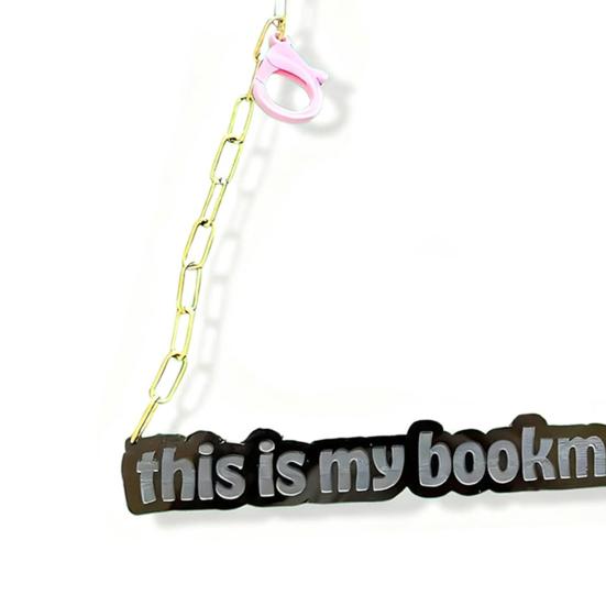 1/2/3Pcs Bookmark Purse Strap Decoration Acrylic Bookmark Purse Golden Chain This Is My Bookmark Purse Strap with Lobster Clasp Book Lover Gifts