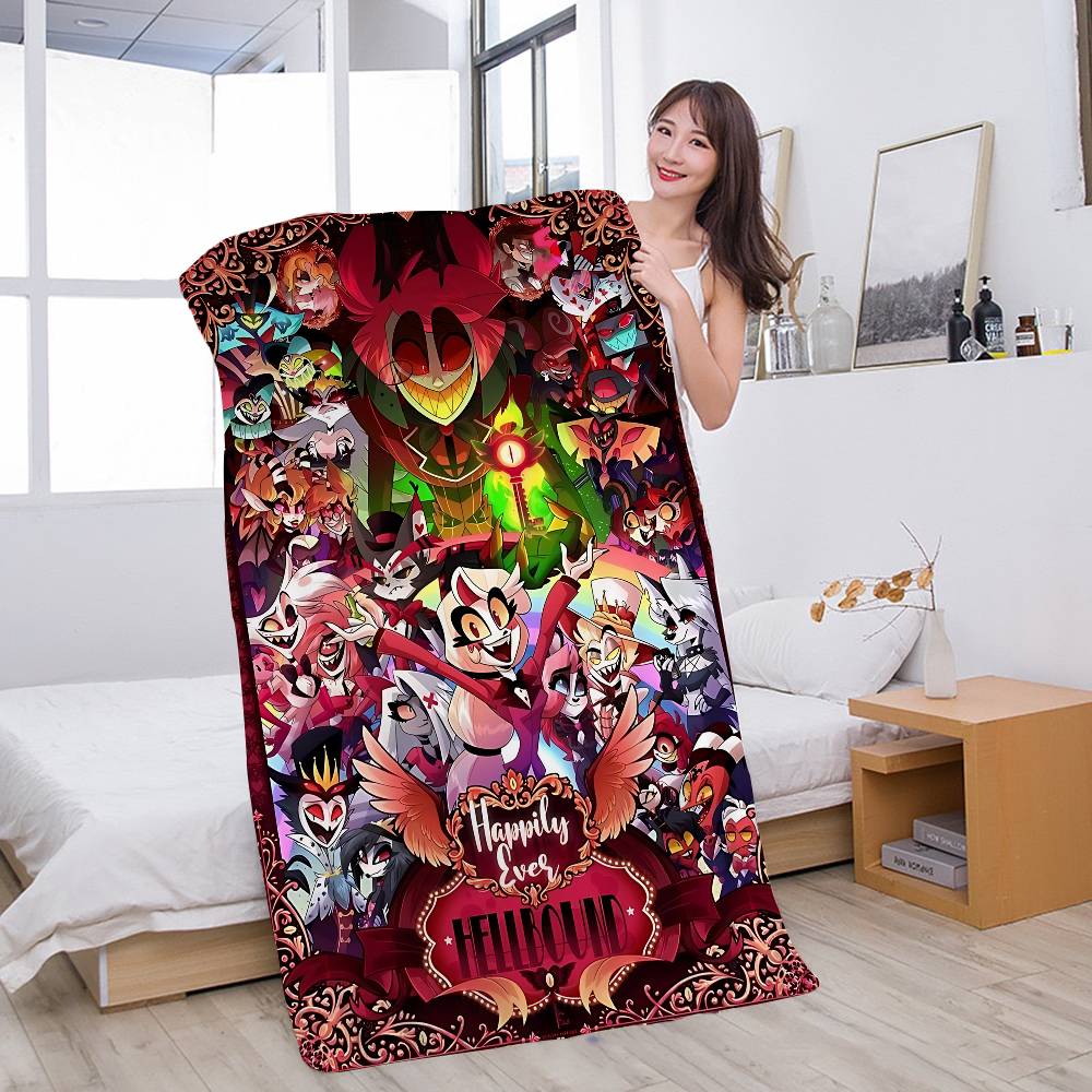Cartone Animato H-Hazbin H-Hotels Anime Anime Asciugamano da Spiaggia per Nuoto Morbido Assorbente Panno Lavabile Regali per Bambini Per Bambini Viaggio Campeggio