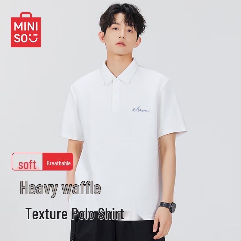 MINISO Men's Waffle Polo Shirt