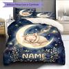 Custom Name,Moon Animal Pattern Bedding Home Decoration Birthday Gift ( 1 duvet cover + 2 pillowcase, without core),fan merchandise.