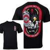 Mürrisches Unisex-T-Shirt TALENT BREWERS Tiefschwarz Totenkopf-Tattoo Premium-Qualität High-End-Luxus Unisex-Stil Sowohl für Unisex als auch für Unisex