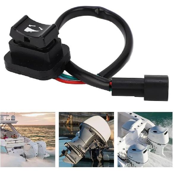 Power Trim & Tilt Switch for Outboard Stroke 150-300HP 2002-2009 69J-82563-00-00 Marine Engine Parts Replacement ABS Material 12V DC Push Button