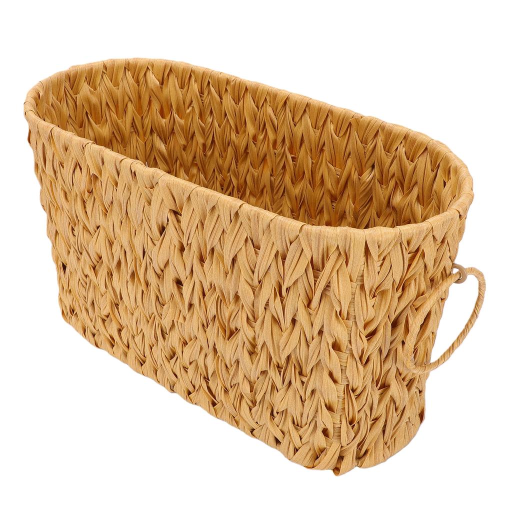 Rectangular Toilet Paper Basket Faux Rattan Woven Organizer Desktop Snack Sundries Storage Basket Home Decor Light