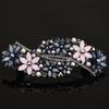 New Korean Colorful Crystal Butterfly Spring Hairpin Zircon Alloy Top Clip Horizontal Clip Elegant Women's Fashion Hair Jewelry