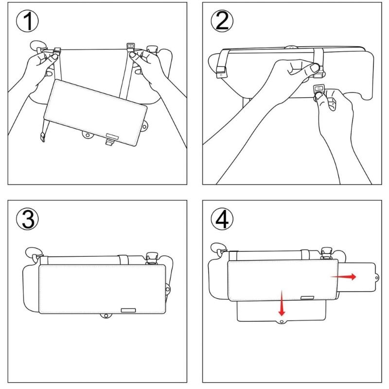 Universal Retractable Car Visors Sunshade With PC Clear Panel Anti Aging PP Frame For SUV Sedan Compatibility