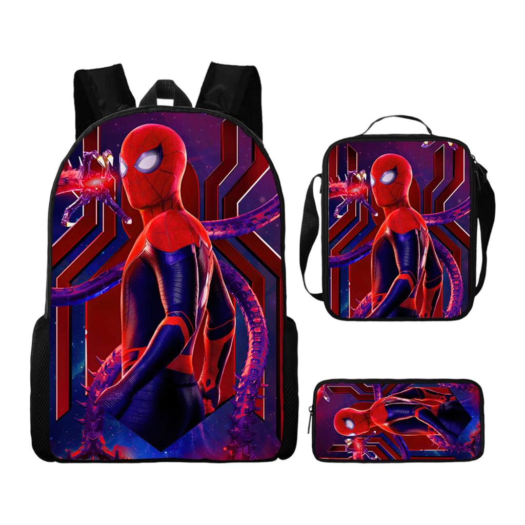 Casual Backpack Large Capacity School Bag with Pencil Case and Lunch Bag Set Suitable for Daily Use Travel and Work