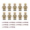 Yousheng 10 Pcs 1.7" Mini WWII Soldiers Figures Model Set Military Building Block Toys with Weapons Gift for Christmas Stockings Birthday Easter