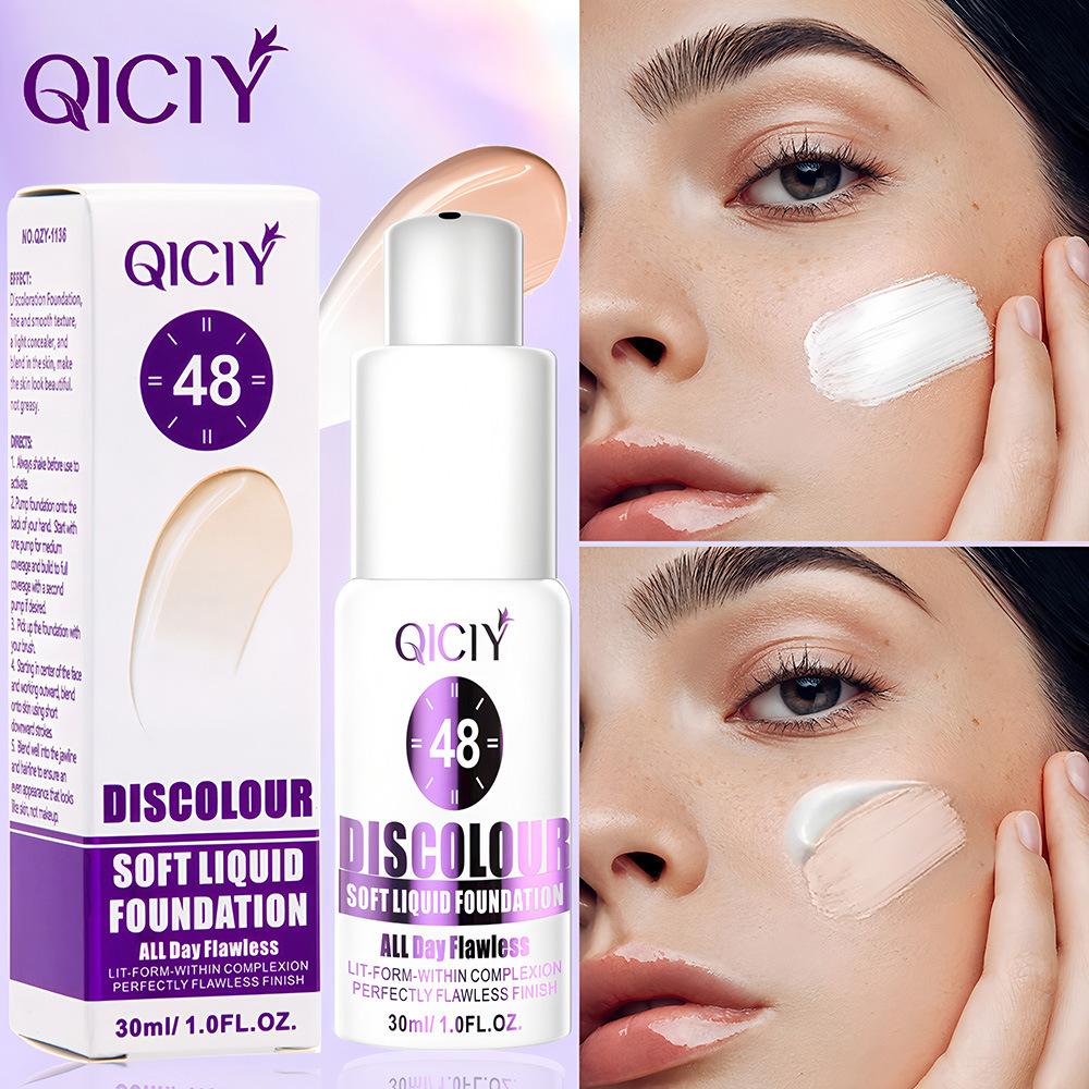 

QICIY Color Changing Foundation For Dry & Combination Oily Skin Long Lasting BB Cream Concealer 1