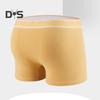 Men Underpants Soft Cotton Boxer Briefs Moisture-Wicking Breathable Solid Color Underwear with Wide Elastic Waistband