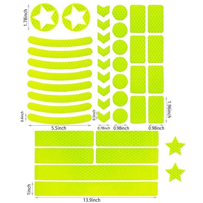 

1 Set Car Tire Reflective Sticker Night Driving Safety Warning Strip Motorcycle Bike Auto Wheel Reflector Stickers Decals Decors