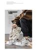 Men's Spring 2025 White Breathable Sneakers: Trendy, Versatile, Thick-Soled Casual Shoes