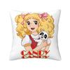 Candy Candy Cartoon Animated Square Pillowcase Cushion Cover Pillow Case Throw Pillow Cover for Home Sofa Living Room