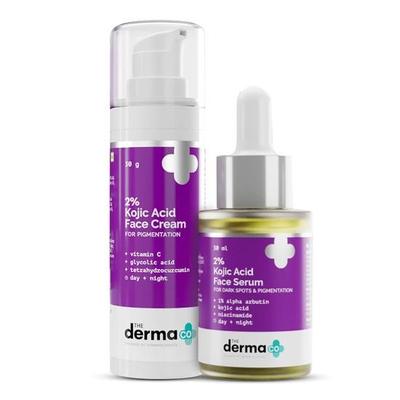 The Derma Co No More Pigmentation Combo - 2% Kojic Acid Face Cream (30 G) + Face Serum (30 Ml)