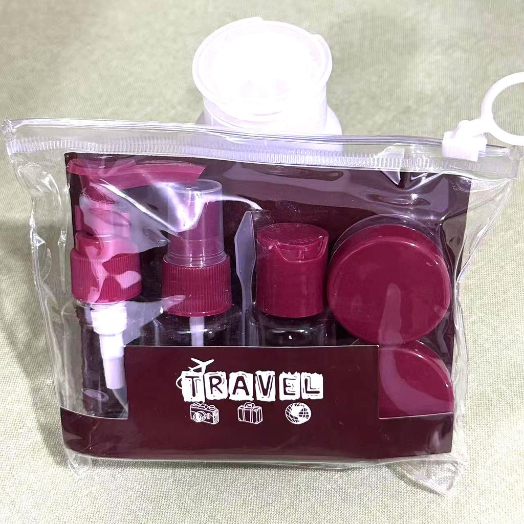 6 ks cestovních lahviček Sada Neprosakující Tlačítkový typ Znovu plnitelné nádoby Na kosmetiku Pleťové mléko Krém Tekuté Toaletní potřeby Skladování