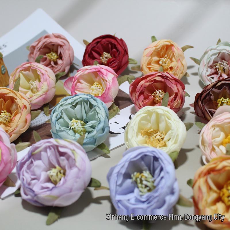 Rose & Camellia Bud Artificial Flowers DIY Hairpin Headwear for Weddings & Festivals