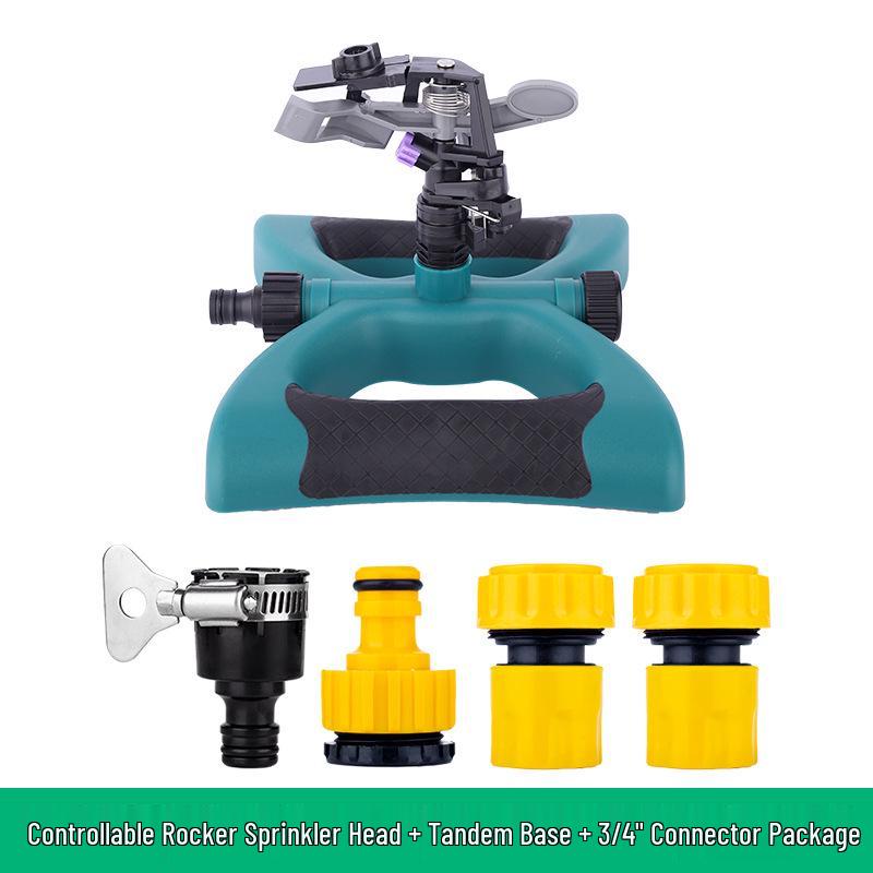 Adjustable 360° Rotating Rocker Arm Lawn & Garden Sprinkler