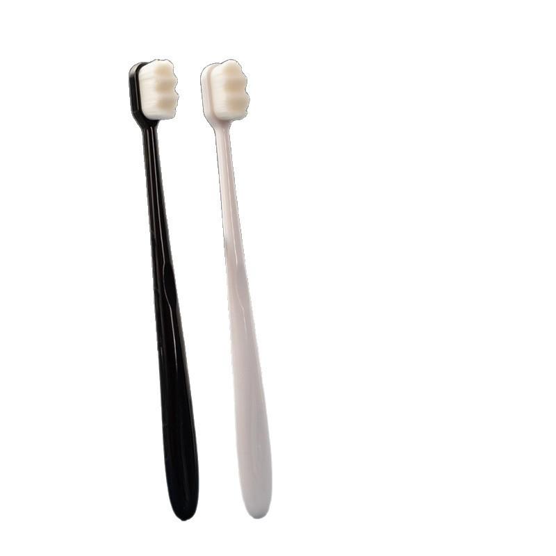 Ultra Soft Bristle Toothbrush With Wavy Head Design Gentle Oral Care PP Handle White Or Black