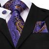 280 Styles Silk Mens Tie Pocket Square Hankerchief Cufflinks Wedding Set Prom