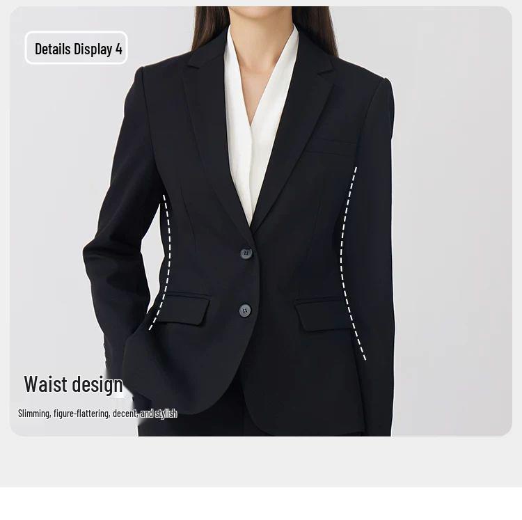 Women's Slim Fit Two-Button Wrinkle-Free Interview Suit Set