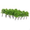 Plastic Model Trees Train Railroad Scenery 1:250 40pcs Green