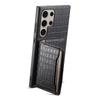 For Samsung Galaxy S25 Ultra Case Card Holder Kickstand Crocodile Texture Leather Back Phone Cover