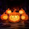 Decorative Fall Lights Halloween Pumpkin Light, LED Lighted Ghost Skull Lantern, Spooky Seasonal Atmosphere Lighting Tabletop Lamp for Home