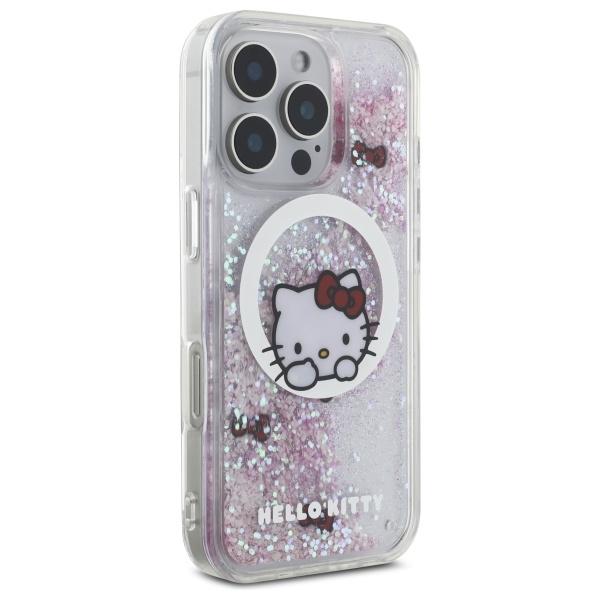 Hello Kitty Hkhmp16Llswkh Iphone 16 Pro 6.3 Biały/White Hardcase Liquid Glitter Sweet Kitty Bows Magsafe