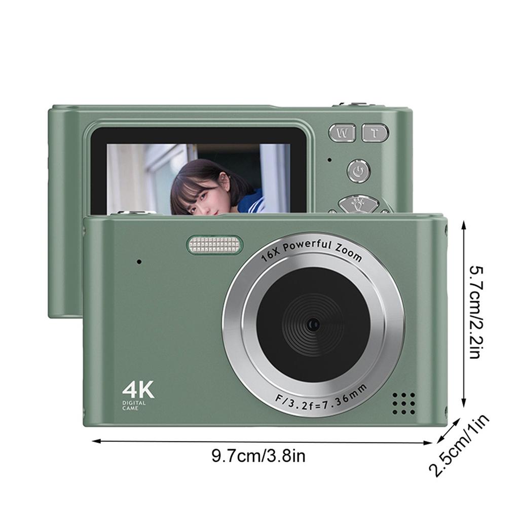 4K Digital Camera Camcorder 48MP Digital Video Camera 2.4 Inch Screen 16X Digital Zoom Anti Shake Face Detection Beauty