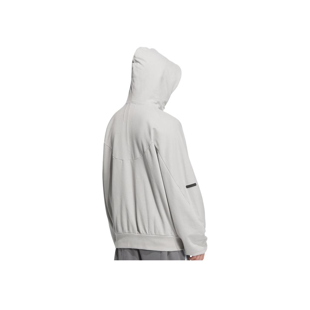 adidas Fustl Hoody Sweat Quick-Drying Comfortable Soft Hooded Pullover Long Sleeve Sweatshirt Men Sweatshirt Light-Gray JM8605