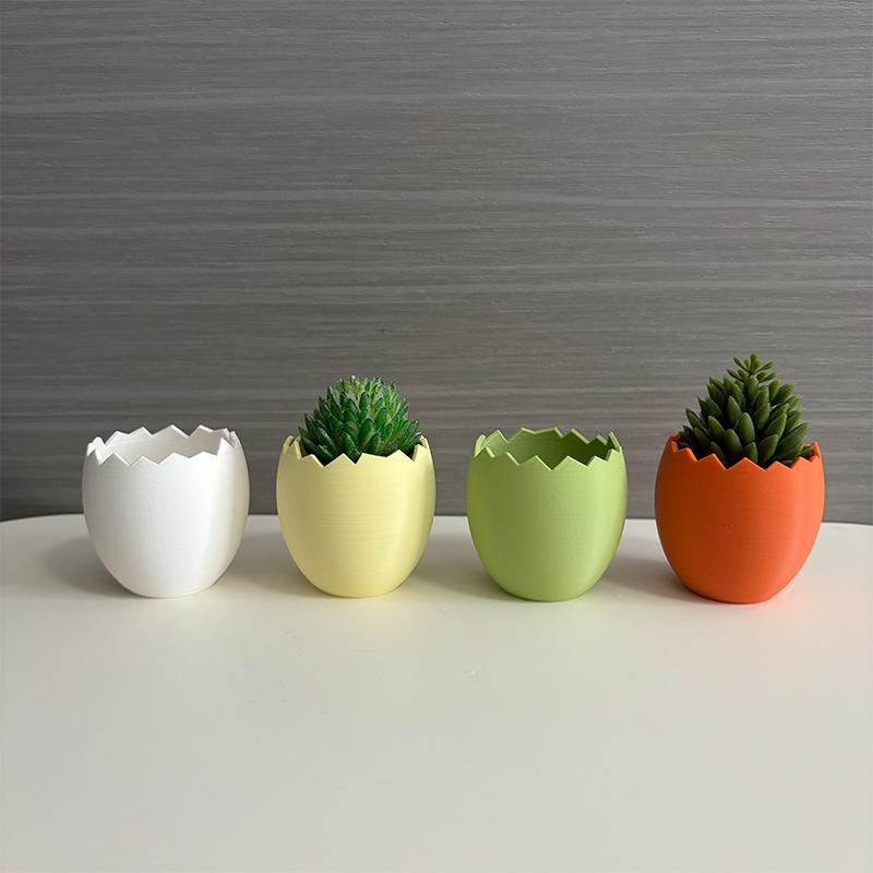 4 Pezzi Mini Fioriera a Forma di Uovo Fioriera per Piante Succulente Ornamento da Tavolo Fioriera in Plastica Decorazione per la Casa Decorazione di Pasqua