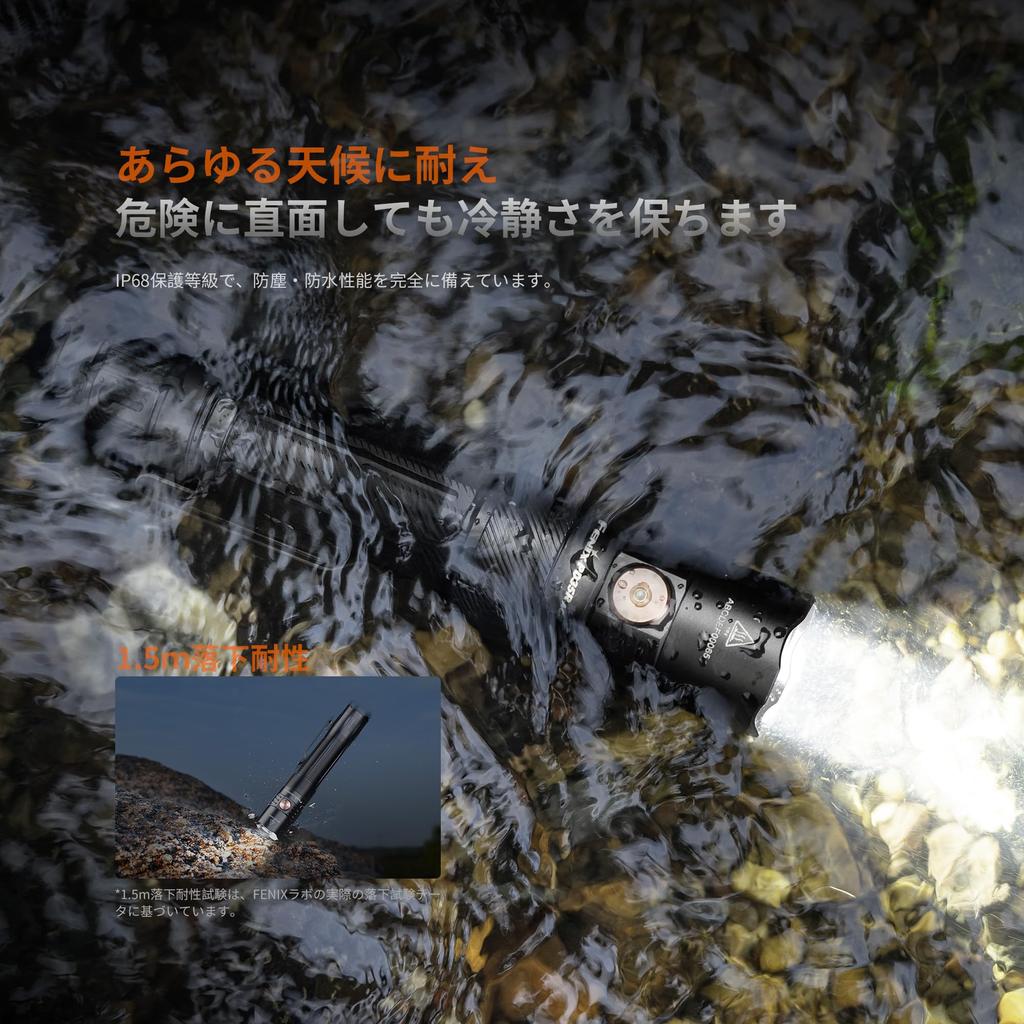 Fenix PD35R ACE Rechargeable LED 2000 720 Hours of Battery Portable IP68 380m Disaster High Tactical Handy for Outdoor and 4000mAh Battery Powered
