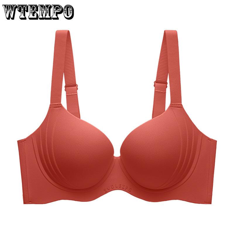 Underwear Women's Soft Steel Coil Lace-back Bra Anti-sagging Top Support Seamless Bra Push Up Bra