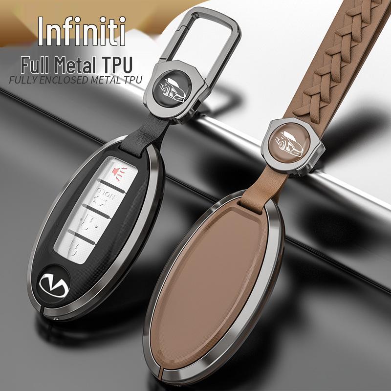 Infiniti Q50L QX50 QX60 Q70L G25 Key Cover - High-End Key Fob Shell with Buckle