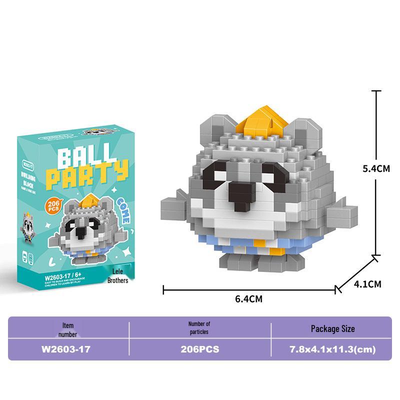 Lele Brothers Micro Building Blocks - Educational Small Animal Sets for Kids, Compatible with Lego, Boys' Toy Gifts