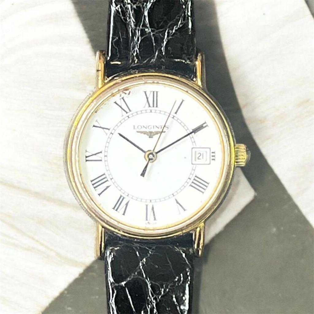 Used LONGINES Vintage Watch Gold Leather Belt