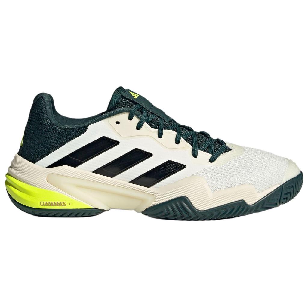 Adidas Barricade 13 Comfortable Versatile Non-Slip Durable Low-Top Tennis Shoes Men Sneakers White Green JH5129
