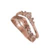 Wish New V-Shaped Diamond Wreath Engagement & Wedding Ring Set for Women