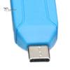 קורא כרטיסים USB 2 ב-1 רב-תכליתי העברה במהירות גבוהה ללא דרייבר מערכות מרובות כותב כרטיסים מרובים מתאם אוניברסלי מיני Type-C לכרטיסי TF ו-SD