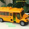 1 Set Bus Car Toy 1:30 Inertia Sliding Campus Bus Car Model Simulation Sound And Light Music Educational Toys Children'S Gift
