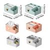 Large-capacity Decorative Tissue Storage Box with Removable Multi-compartment Plastic Container and Stylish Design