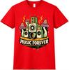 Musik T-Shirt DJ Lautsprecher Forever Grafik Rave Festival Tee