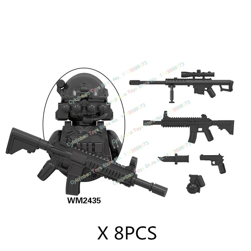 Figurine de acțiune cu mini cărămizi Forțele Speciale Navy Seals Soldați Moderni KSK SSO Blocuri de Construcție Jucării pentru Copii WM6147
